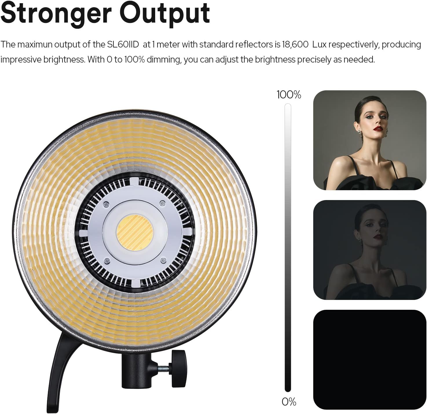 Amazon.com : Godox SL60IID 70W LED Video Light, 18600Lux@1M 5600K